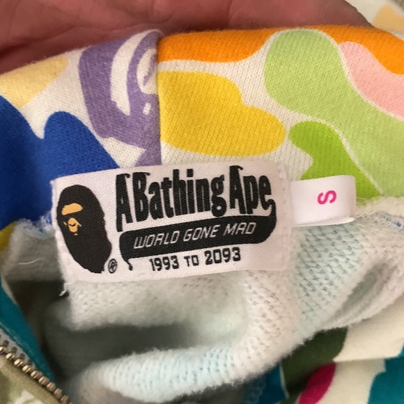 A Bathing Ape / bape-multi-camo-shark-full-zip-hoodie-white small - Picture 7 of 16